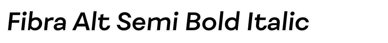 Fibra Alt Semi Bold Italic image